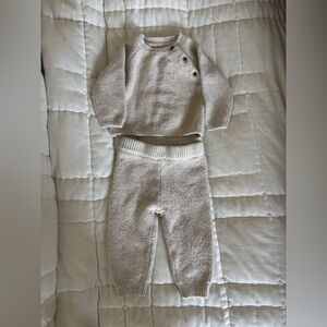 Janie and Jack Cream Knit Baby Sweater